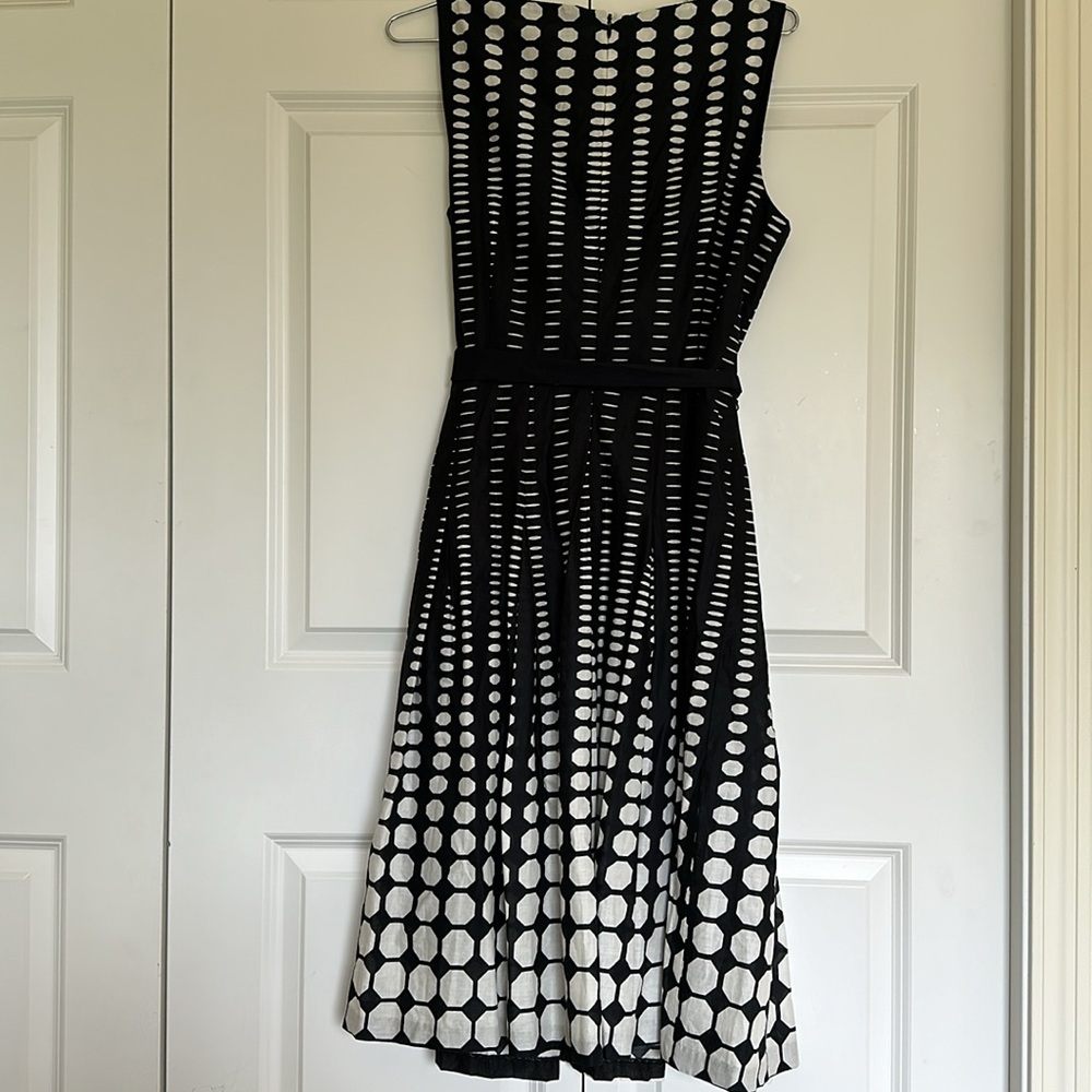 Anne Klein fit and flair dress sz 10 NWT Anne black White ombré Polka Dot Print - Picture 9 of 9